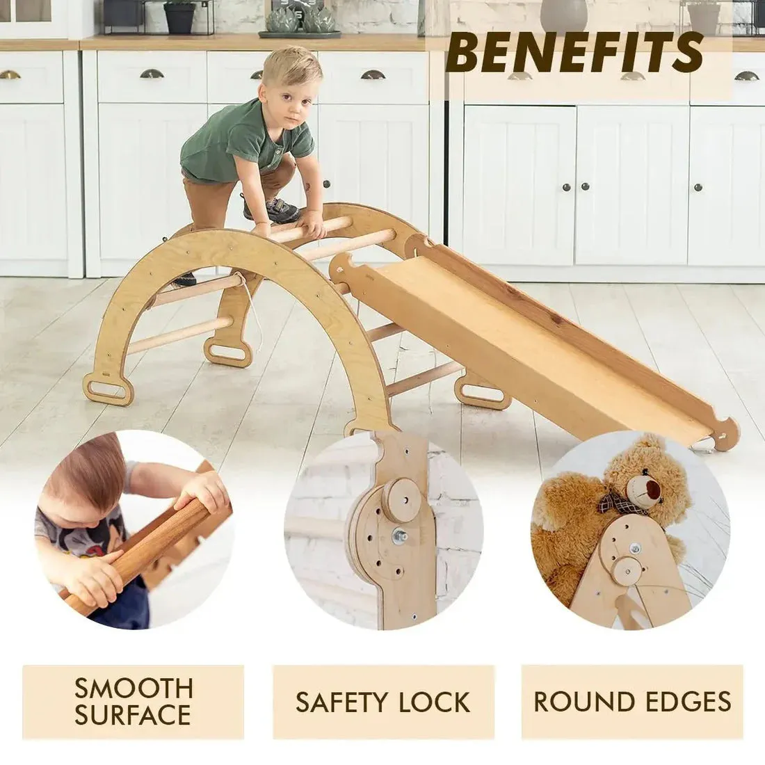 3 in 1 Montessori Play Set for Toddlers - Beige