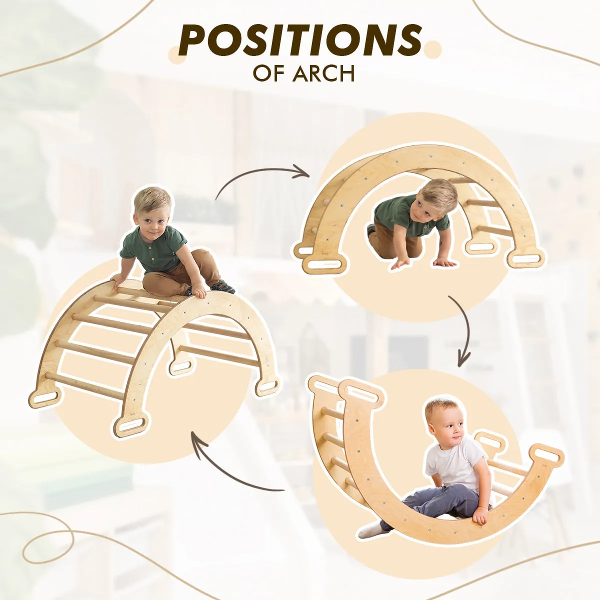 4in1 Montessori Climbing Set– Beige