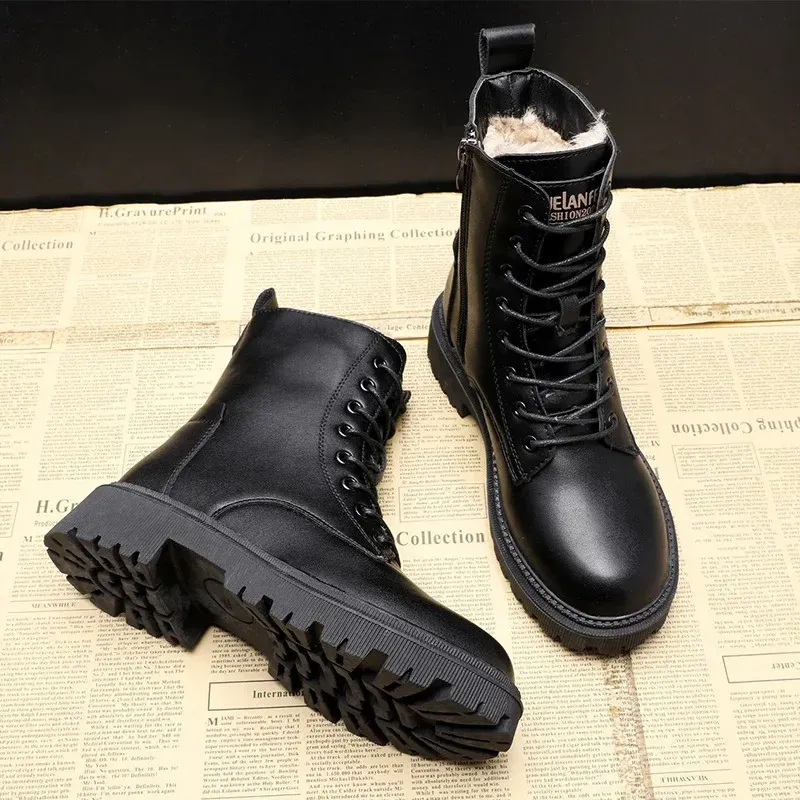 Amelia™ | Stylish Warm Leather Winter Boots with Zipper Closure