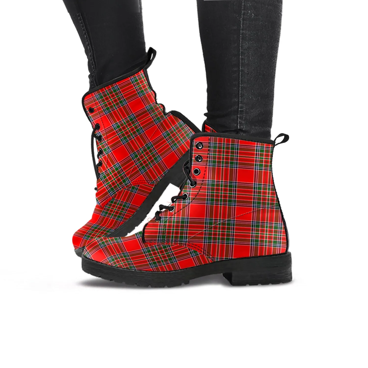 Binning Tartan Leather Boots