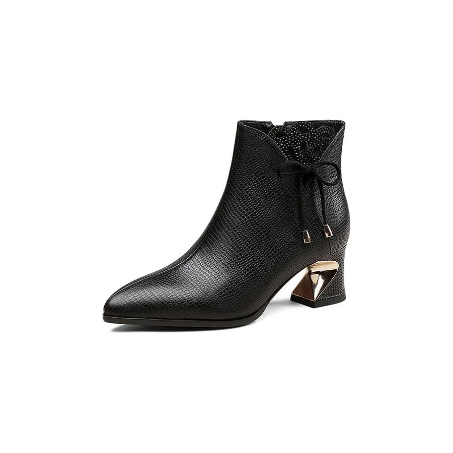 ChicLux Exotic Chic Ankle Boots