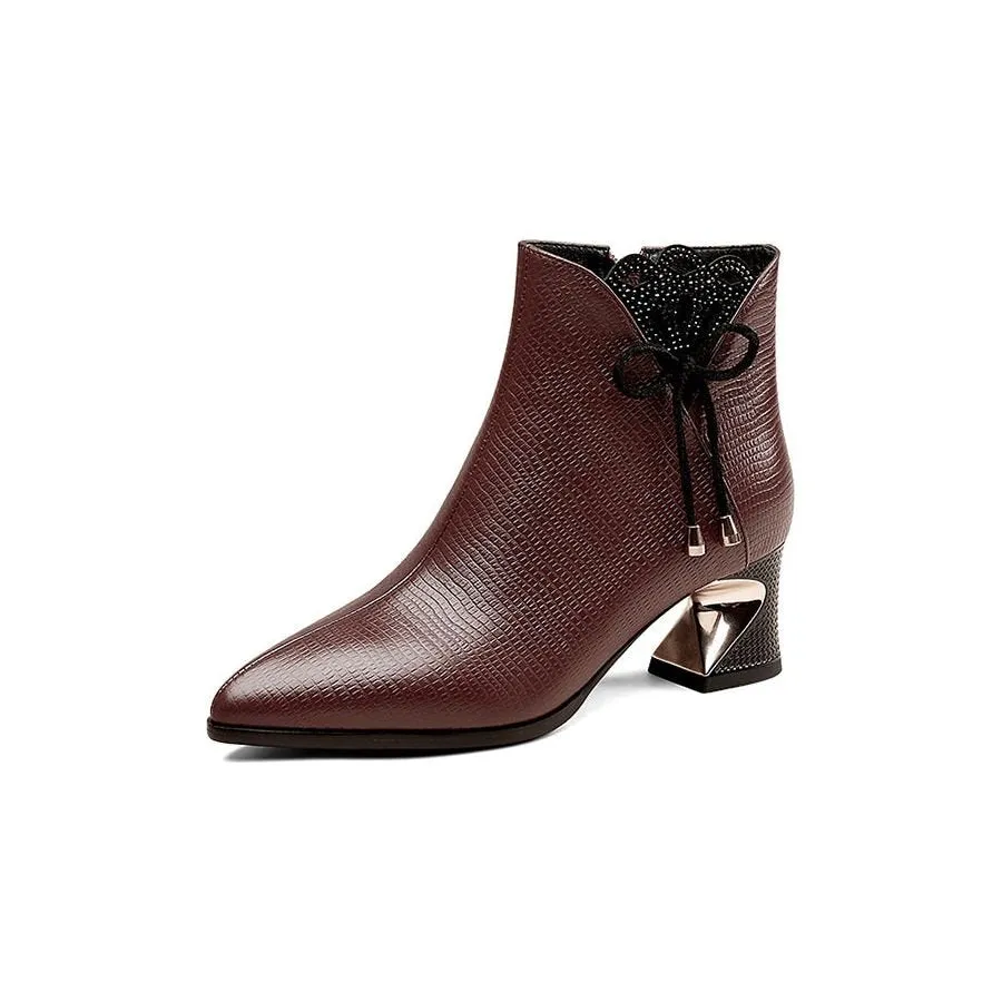 ChicLux Exotic Chic Ankle Boots