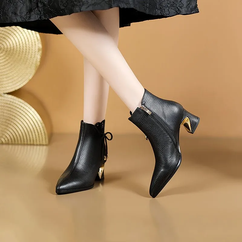 ChicLux Exotic Chic Ankle Boots