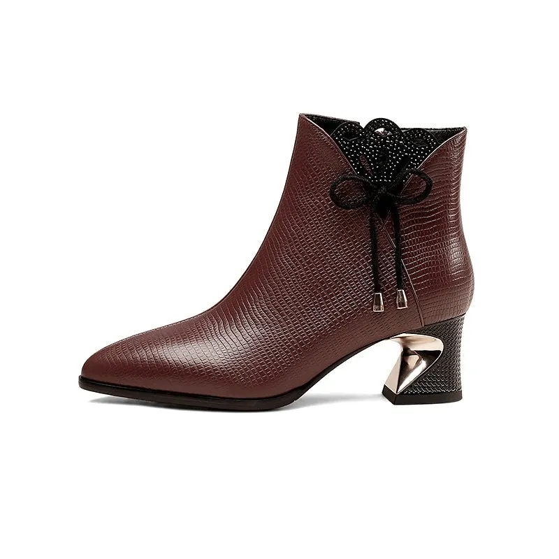 ChicLux Exotic Chic Ankle Boots