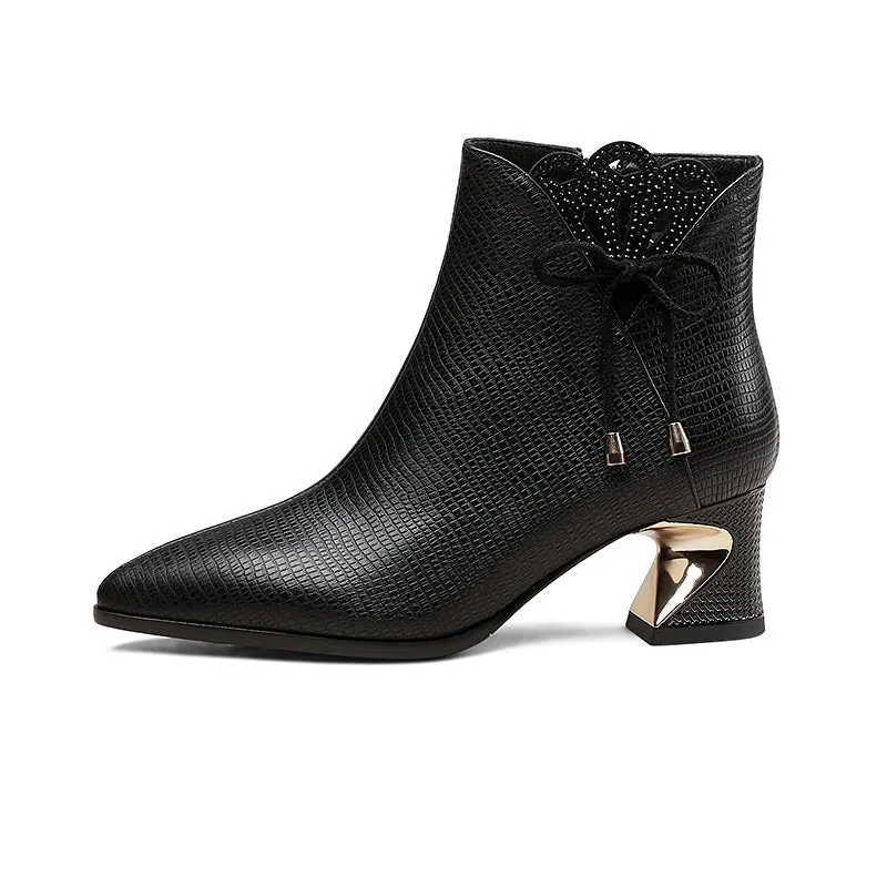 ChicLux Exotic Chic Ankle Boots