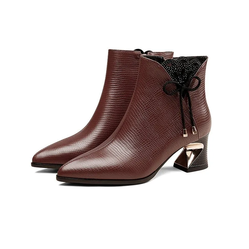 ChicLux Exotic Chic Ankle Boots