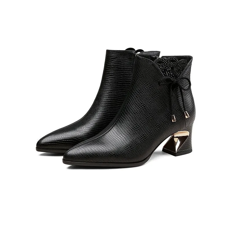 ChicLux Exotic Chic Ankle Boots