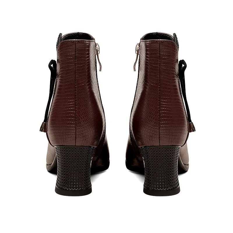 ChicLux Exotic Chic Ankle Boots