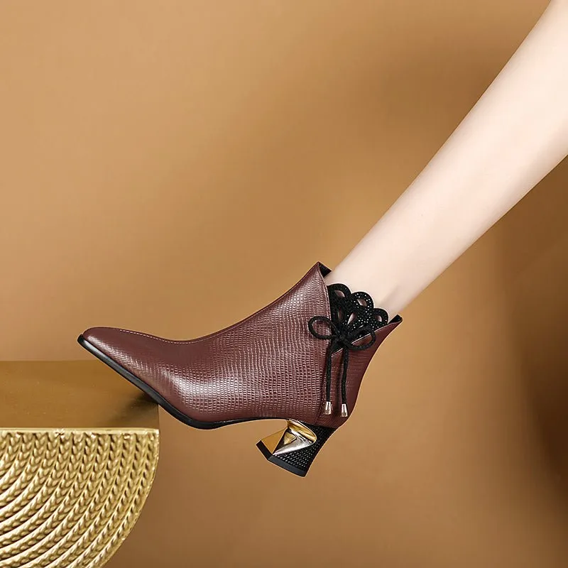 ChicLux Exotic Chic Ankle Boots