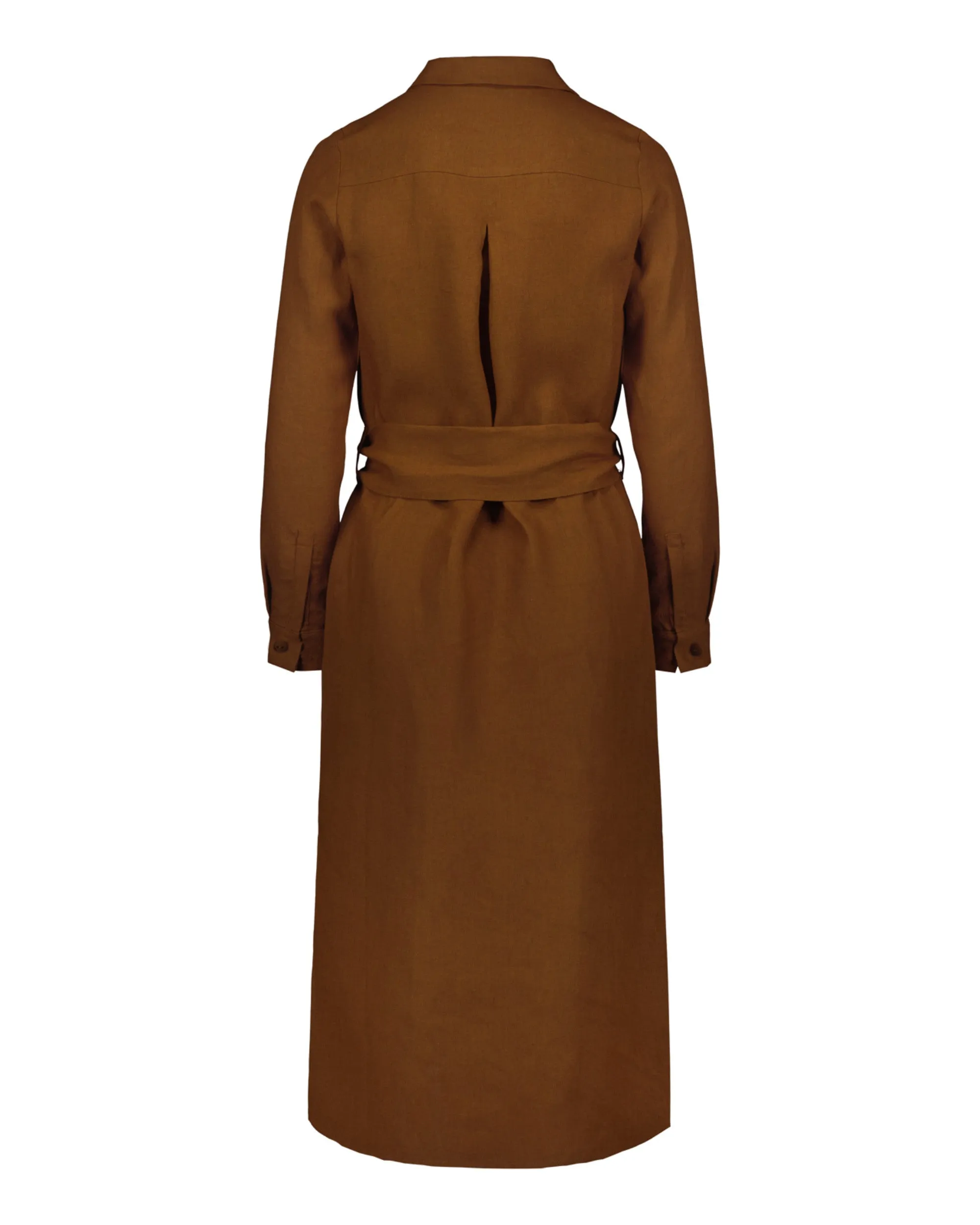 Chloe Linen Dress Brown