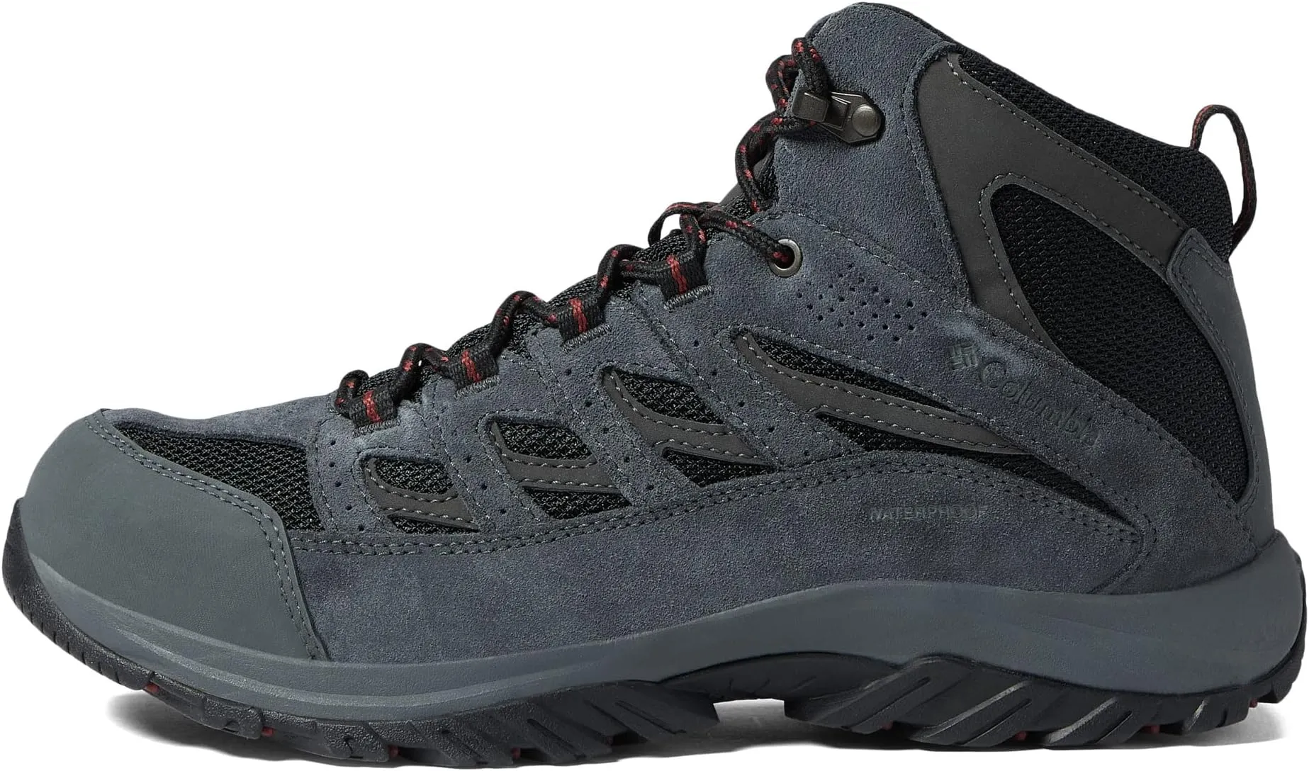 Crestwood Mid Waterproof Columbia Hiking Shoes, Black/Charcoal