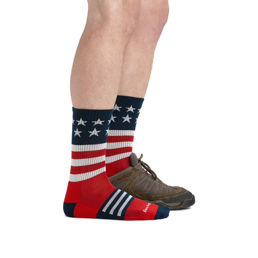 Darn Tough Men's Captain Stripe Micro Crew Lightweight Hiking Sock 1976