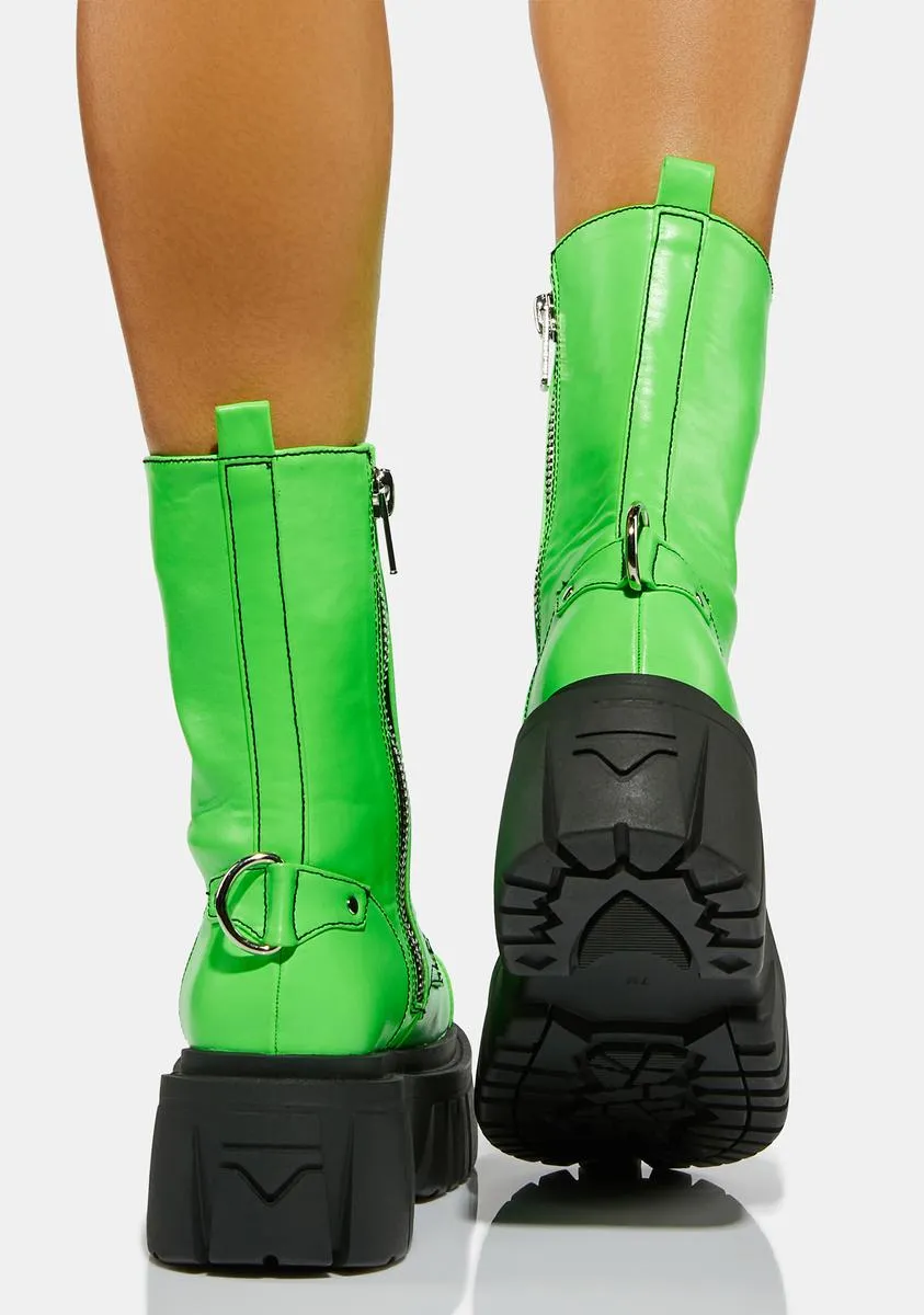 Feeling Radioactive Combat Boots