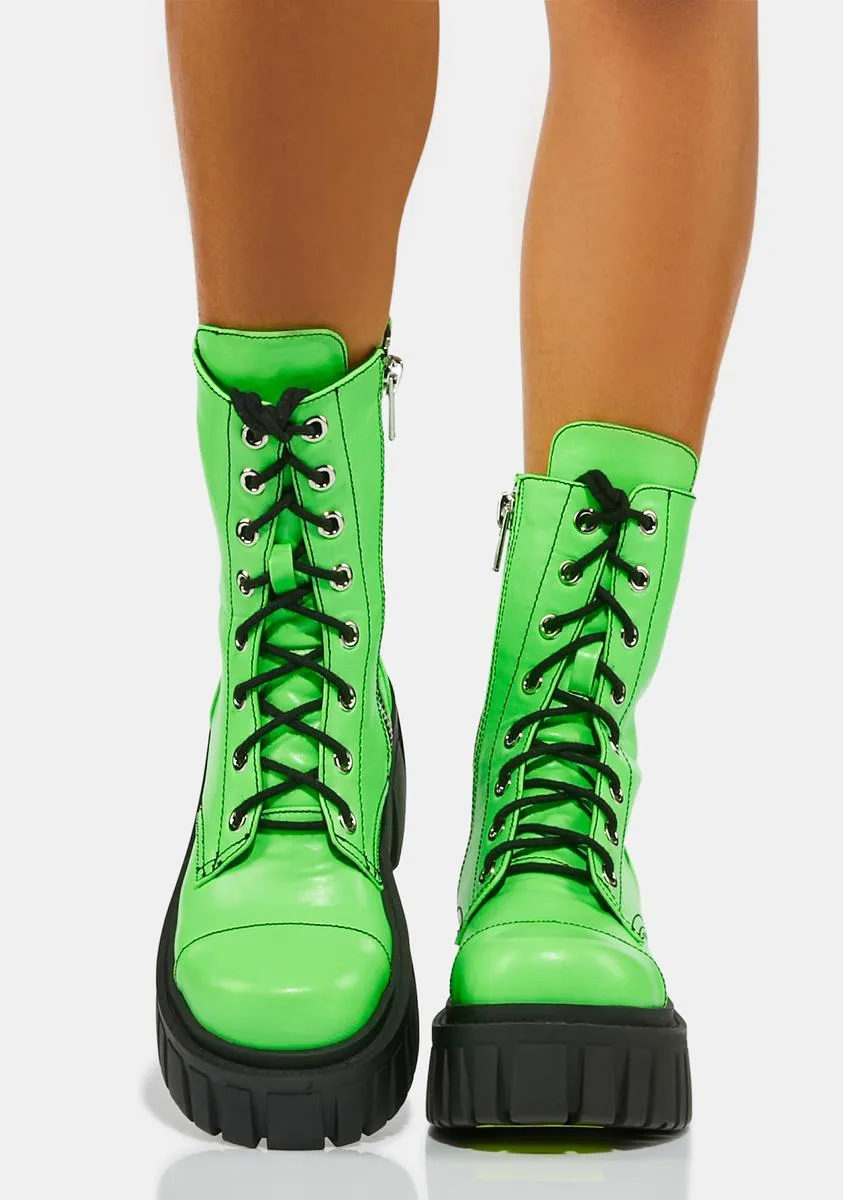 Feeling Radioactive Combat Boots