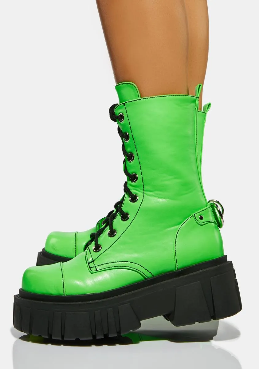 Feeling Radioactive Combat Boots