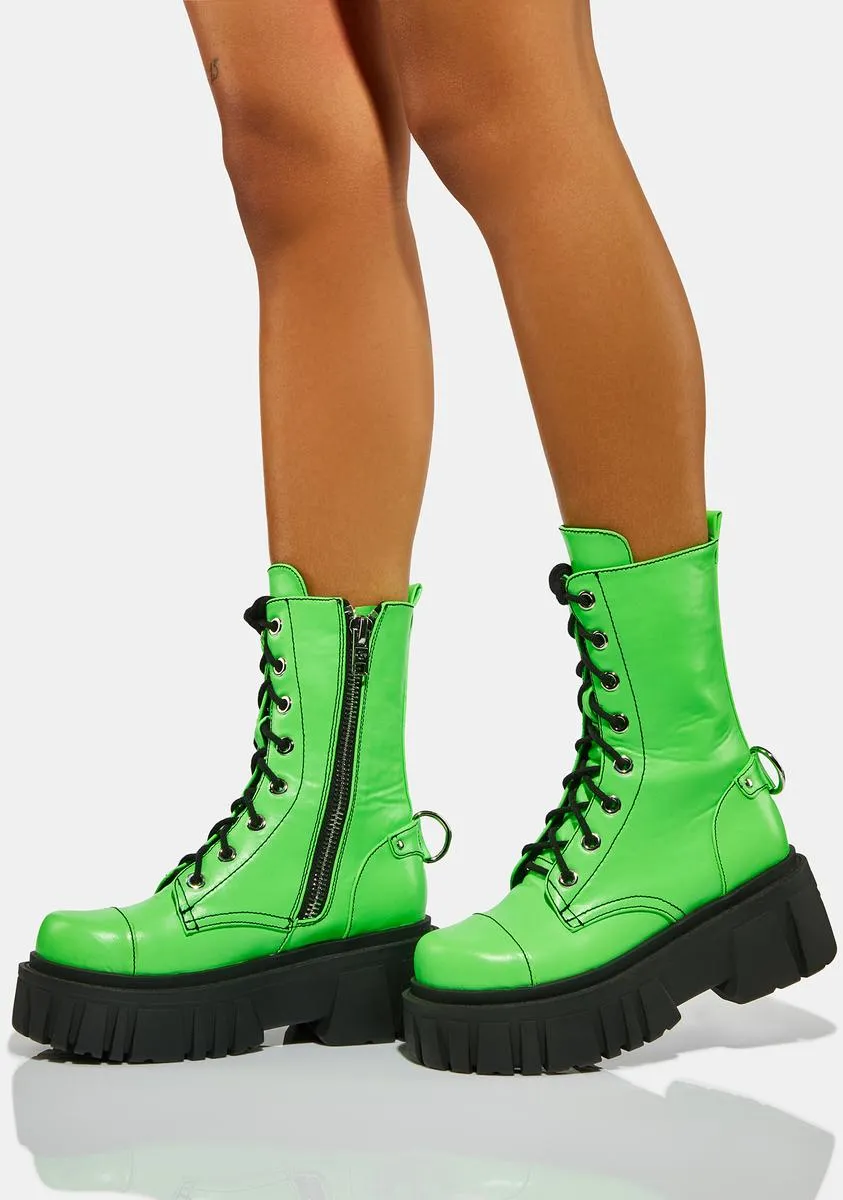 Feeling Radioactive Combat Boots