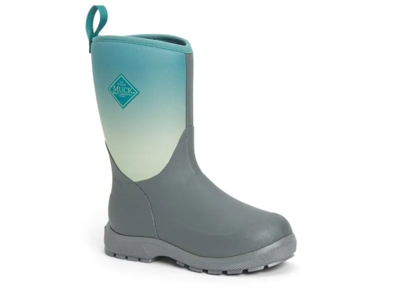 KID'S ELEMENT GRAY & TEAL FADE MUCK BOOTS