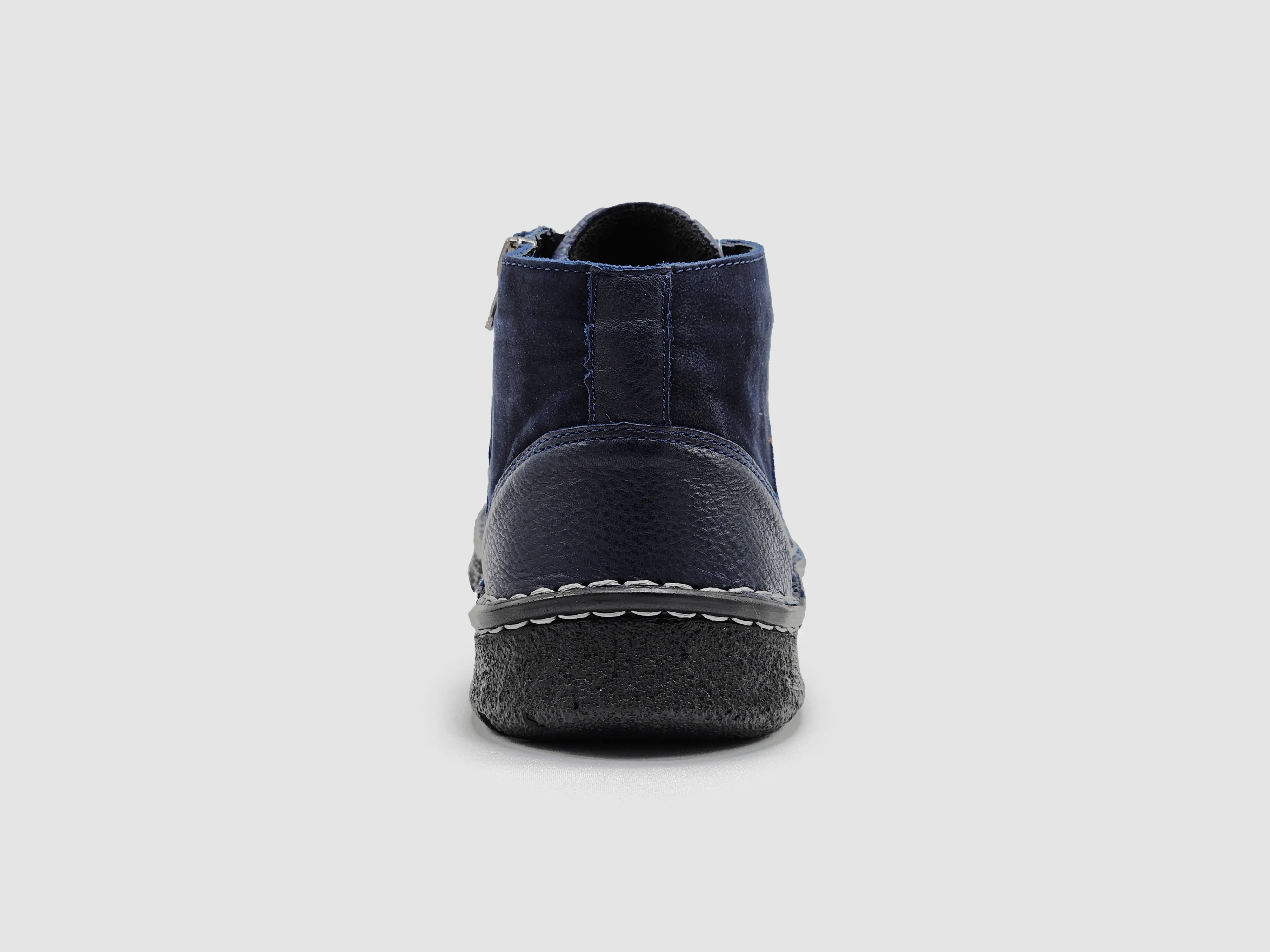 Men's Frosty Insulated Zip-Up Leather Boots - Navy