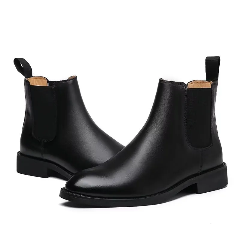 RomaLuxe Pointed Toe Chelsea Boots