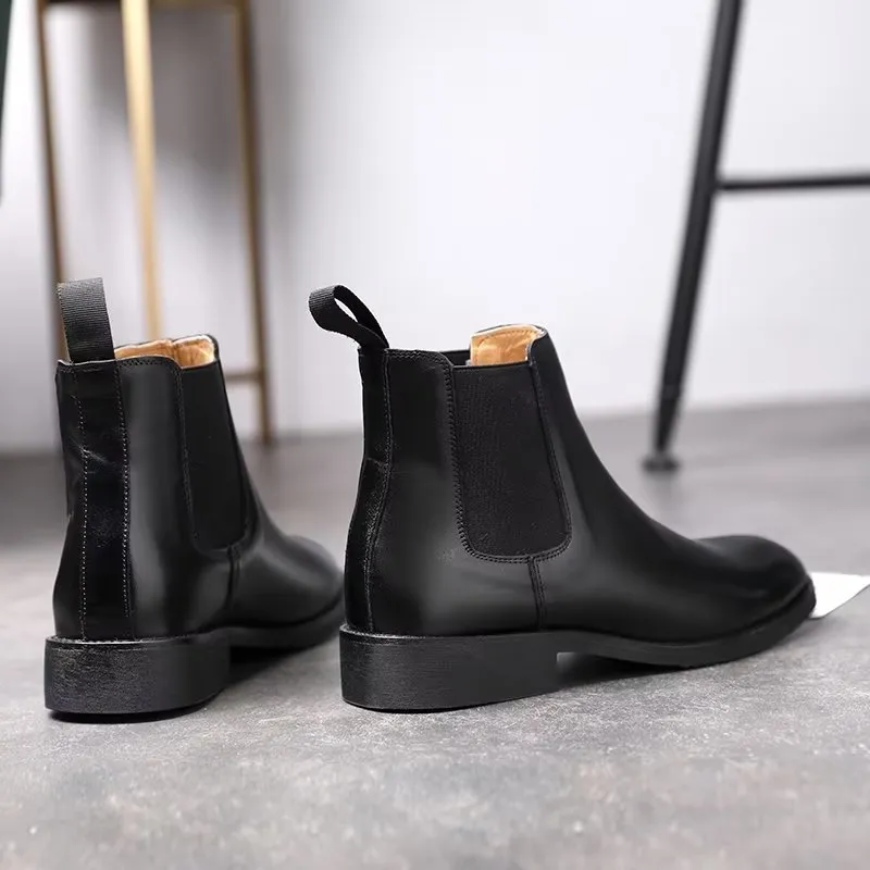 RomaLuxe Pointed Toe Chelsea Boots