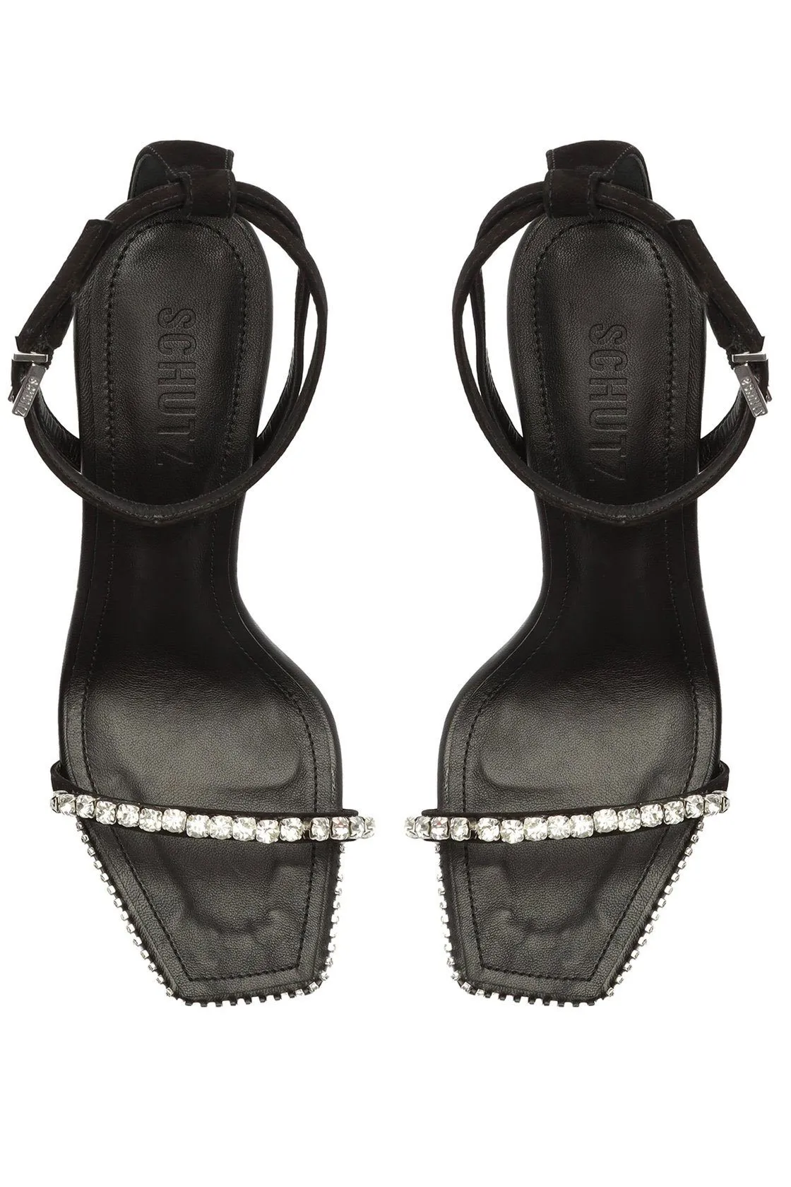 SCHUTZ | Loule Rhinestone Sandal - Black