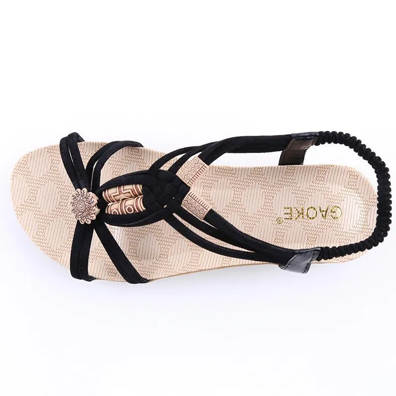 Summer Beach Beaded Soft Sandals For Women