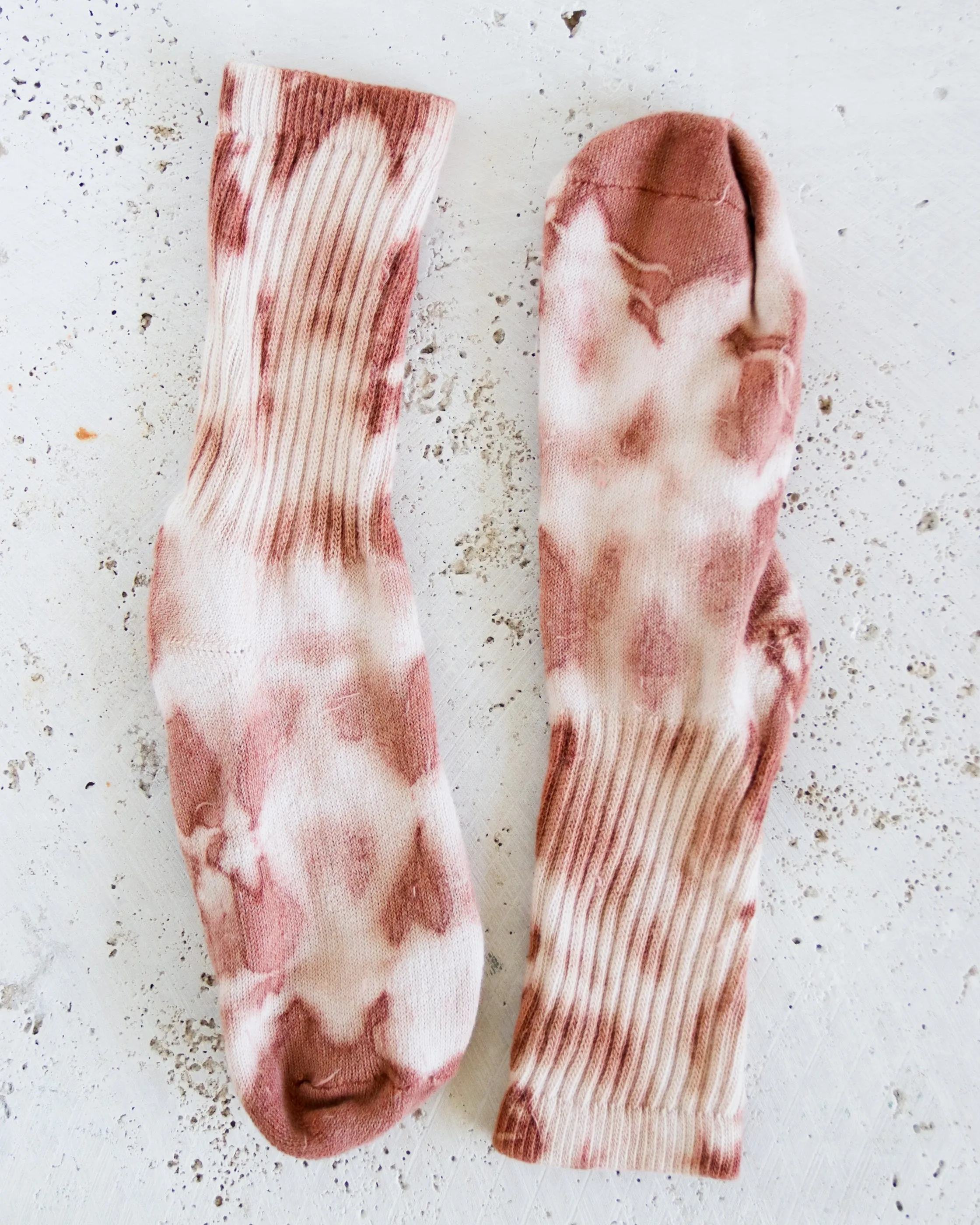 Terracotta Tie Dye Organic Cotton Plant Dyed Socks