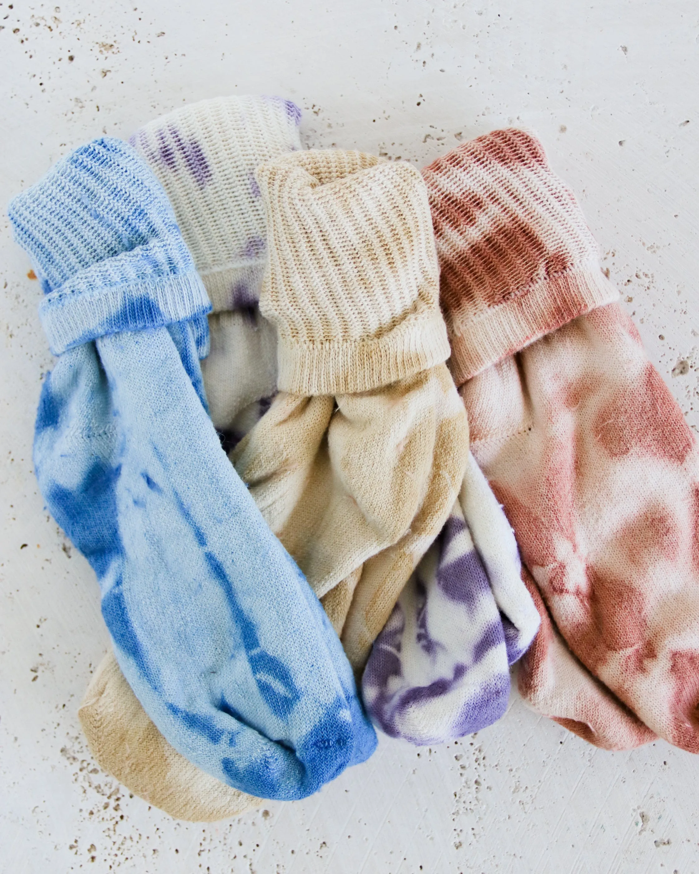 Terracotta Tie Dye Organic Cotton Plant Dyed Socks