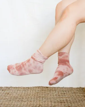 Terracotta Tie Dye Organic Cotton Plant Dyed Socks