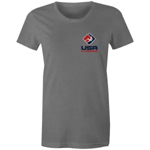 USA Climbing Logo Badge Tee Women's