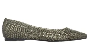 Weave Ballet Flat - Pewter Metallic