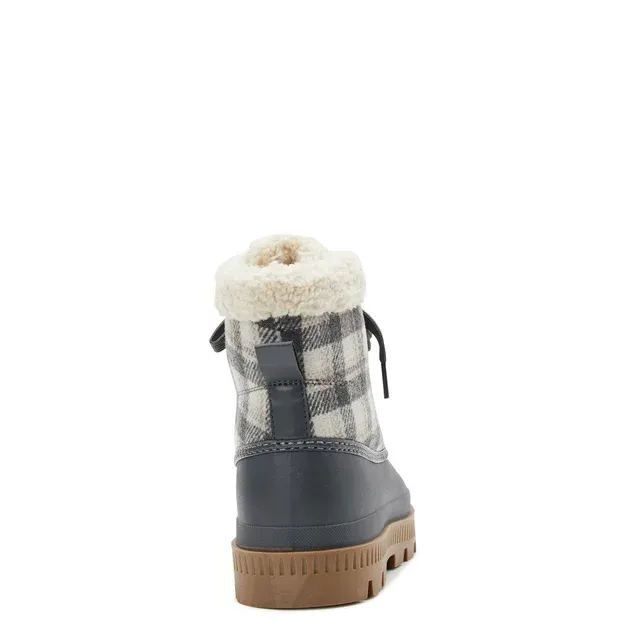 Women’s Lace Up Plaid Duck Boots