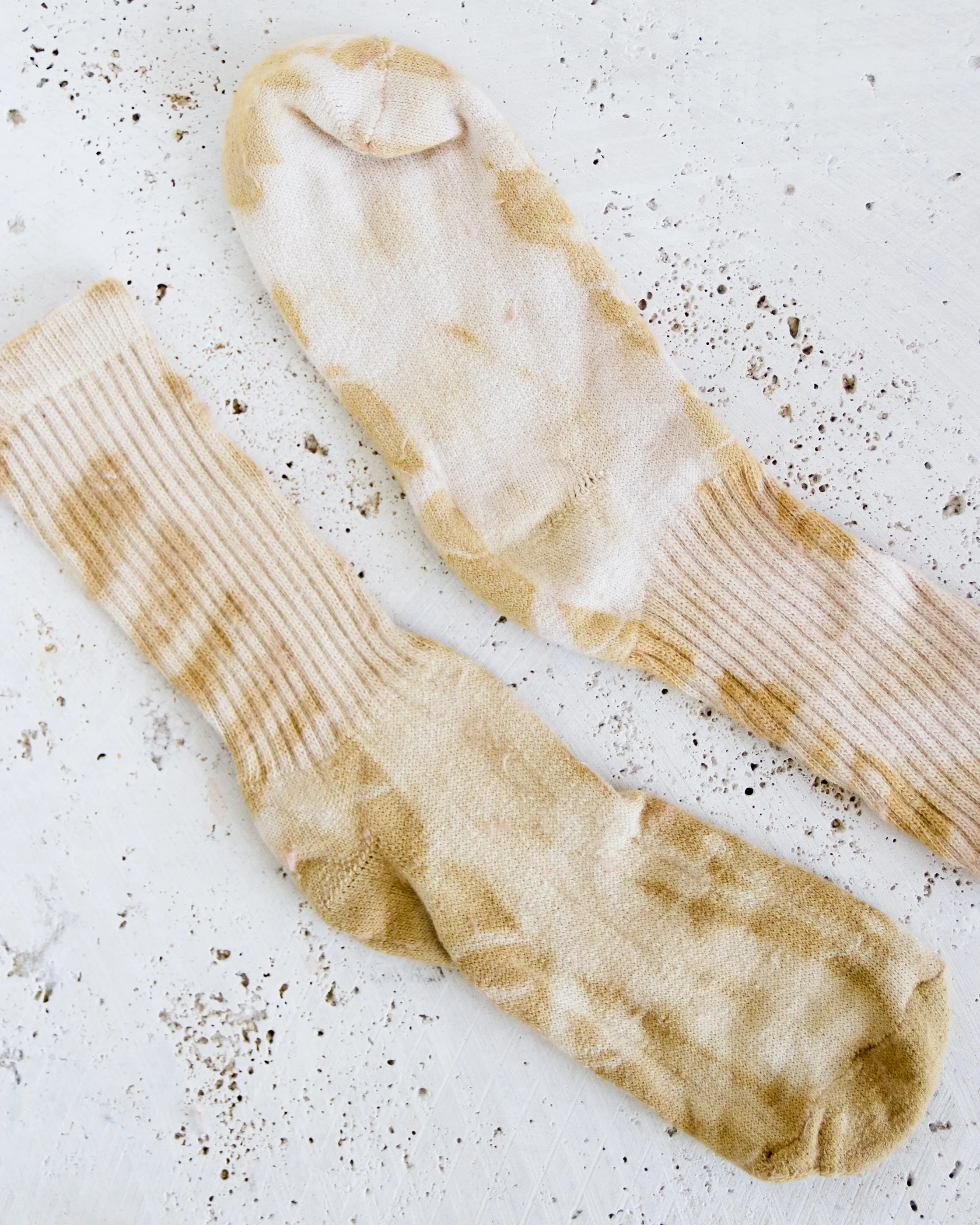 Yellow Tie Dye Organic Cotton Plant Dyed Socks